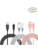 Platyne 3er-Pack USB-auf-Lightning-Kabel in drei Farben in Schwarz