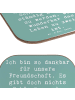 Mr. & Mrs. Panda Glas-Untersetzer Spruch Dankbarkeit für Freunds... in Meeresbrise