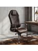 FineBuy Bürostuhl in Braun / Leder / 70x67x136