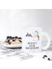Mr. & Mrs. Panda Teetasse Einhorn Bergsteiger mit Spruch in Transparent