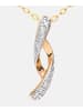 Diamant L'éternel Halskette mit Anhänger aus 375 Gelbgold mit Diamant gedreht