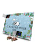 Mr. & Mrs. Panda Tee Adventskalender Panda Freundschaft mit Spruch in Eisblau