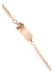 faina Women Curb Chain Link Bracelet With Pendant in Rose Gold