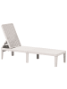 Beliani Gartenliege OSSIMO in Grau - (W) 55 x (H) 35 x (L) 190 cm