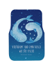 Mr. & Mrs. Panda Auto-Fußmatte Sternzeichen Fische mit Spruch in Sternenhimmel Blau