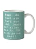 Mr. & Mrs. Panda Kaffeetasse Spruch Mama Herz Gold mit Spruch in Meeresbrise
