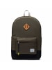 Herschel Heritage - Rucksack 16" 45.7 cm (laurel wreath/irish cream) in ivy green/light pelican