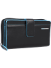 Piquadro Blue Square Geldbörse RFID Leder 17,5 cm in schwarz