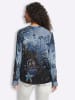 Heine Druckbluse in jeansblau-steingrau-bedruckt