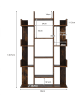COSTWAY Bücherschrank in Braun