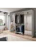 Inn.Furn Garderobenschrank weiß 232 cm, Flurgarderobe XXL mit Spiegeltüren