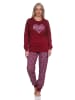 NORMANN Schlafanzug Pyjama langarm Bündchen Sterne - 81630 in beere