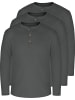 normani 3x Herren Langarmshirts Neuville in Anthrazit