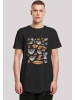 F4NT4STIC Long Cut T-Shirt Long Cut T-Shirt Tom and Jerry TV Serie Many Faces in schwarz