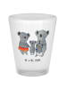 Mr. & Mrs. Panda Schnapsglas Koala Familie ohne Spruch in Transparent