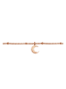 Elli Halskette 925 Sterling Silber Astro, Halbmond in Rosegold