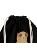 Mr. & Mrs. Panda gym tasche Erdmännchen ohne Spruch in Schwarz