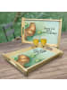 Mr. & Mrs. Panda Holz Serviertablett Otter Seerose Design mit Sp... in Weiß