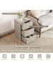COSTWAY Nachtschrank in Grau
