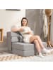 HOMCOM Schlafsessel in Hellgrau 210L x 80B x 15H cm
