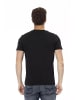 Trussardi Action Weiß Schwarz Baumwolle Herren T-Shirt