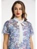 faina Damen Midikleid Mit Allover-Print in Blau Mehrfarbig