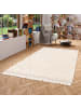 Pergamon In & Outdoor Teppich Shaggy Sylt Rauten in Creme