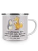 Mr. & Mrs. Panda Kaffeebecher Logopädin Superkraft mit Spruch in Grau Pastell