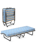 COSTWAY Gästebett 90x200cm mit Matratze in Blau