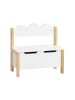 relaxdays Kinderbank in Weiß - (B)60 x (H)60 x (T)25 cm