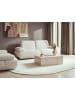 Beliani 3-Sitzer Sofa NACKA in Weiß/Braun - (W) 211 x (H) 89 x (L) 110 cm