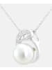 Diamant L'éternel Halskette mit Anhänger aus 375 Weißgold mit 0.01 Karat Diamant mit Perle in S...
