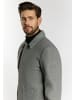 DreiMaster Herren Übergangsjacke In Wolloptik in Grau Melange