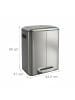 relaxdays Mülleimer in Silber - 2x 20 Liter