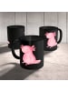 Mr. & Mrs. Panda Kaffeetasse Axolotl Niedlich ohne Spruch in Schwarz