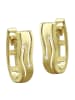 GoldDream Echtgold, 333er Gelbgold Damen Creolen Line Ohrring ca. 11mm ca. 14mm