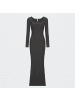 CFAB Maxi-Kleid in Aschbraun
