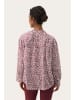 PART TWO Bluse kurzarm NatalePW Oversize fit in Tawny Port Mini Flower