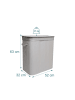 relaxdays Wäschekorb in Grau - (B)52 x (H)63 x (T)32 cm