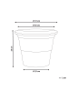 Beliani Outdoor Blumentopf AEGEA in Beige - (W) 41 x (H) 35 x (L) 41 cm