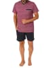 NORMANN Schlafanzug kurzarm Shorty Pyjama - 66941 in bordeaux