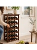 relaxdays Weinregal in Braun - (B)40 x (H)82 x (T)24 cm