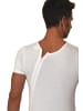 NORMANN Pflegebody kurzarm diagonalem Reißverschluss - 51421 in weiss
