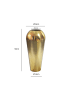 FineBuy Vase in Gold / Aluminium / 23x23x50
