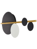 Beliani Wandleuchten PARITA in Schwarz/Weiß/Gold - (W) 60 x (H) 29 x (L) 4 cm