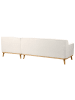 Beliani Ecksofa SIMOS in Weiß/Braun - (W) 264 x (H) 80 x (L) 82 cm