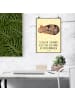 Mr. & Mrs. Panda Poster Einhorn Meerschweinchen mit Spruch in Gelb Pastell