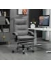 Vinsetto Massage-Bürostuhl-66L x 74B x 114-121,5H cm-Grau