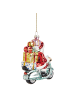 Butlers Baumanhänger HANG ON Santa auf Roller in Türkis