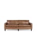 Giner y Colomer Polstersofa aus Leder und Kamel-Finish 220cm in Bronze
